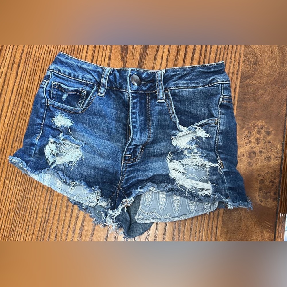 American eagle high rise shortie shorts